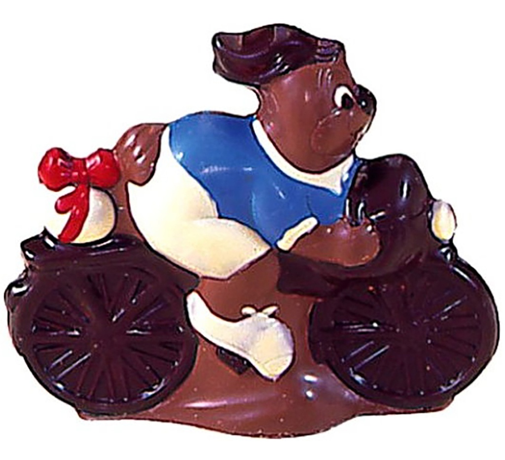 Chocoladevorm haas op fiets 225 mm