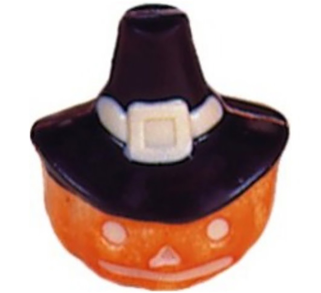 Chocolate mould pumpkin with witch hat 85 mm