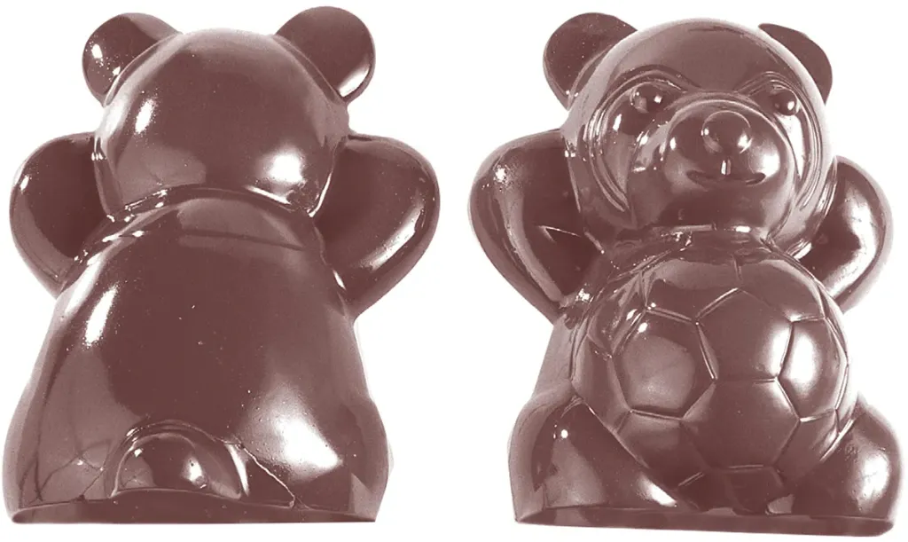 Chocolate mould teddy with ball