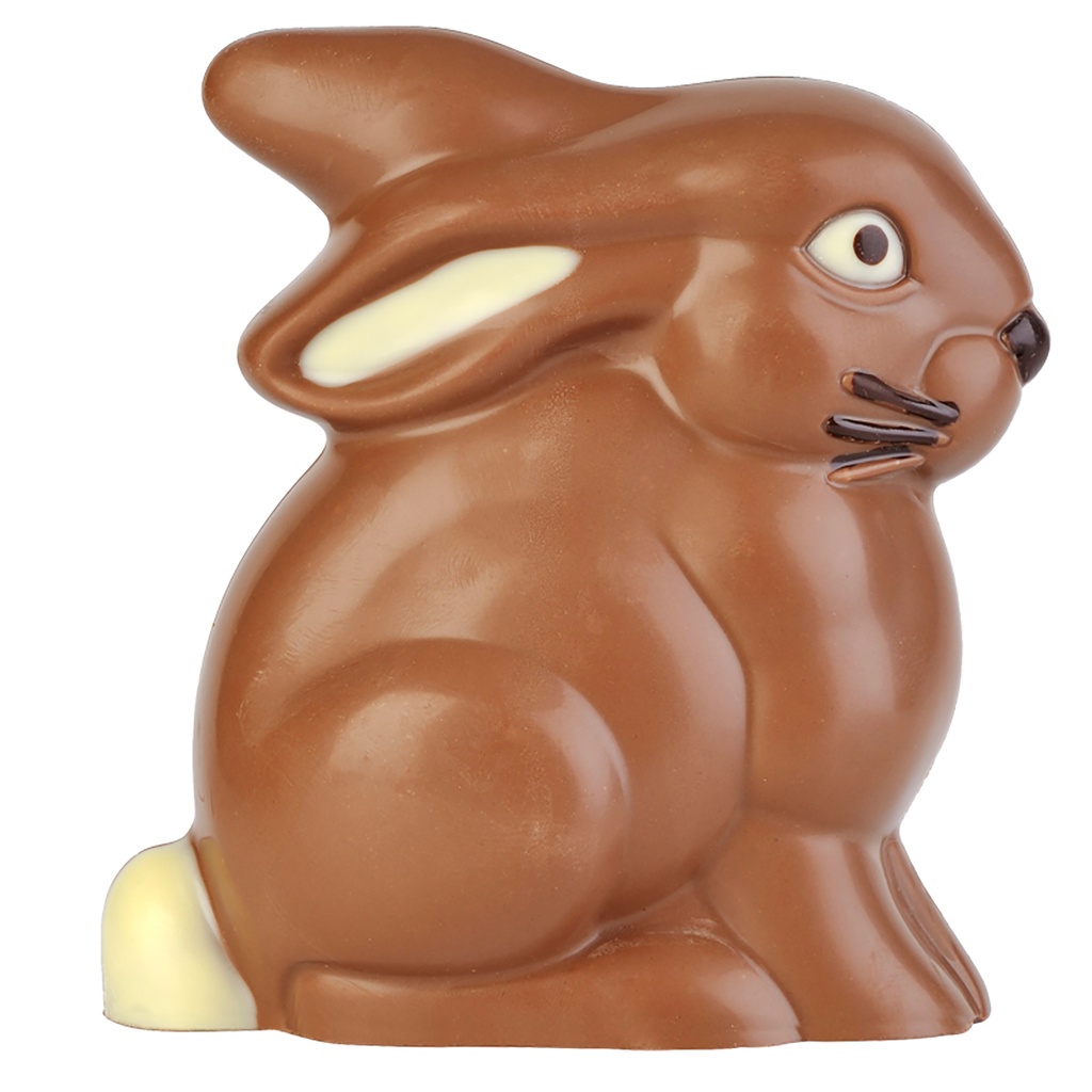 Chocolate mould sitting rabbit + floppy ear 87 mm