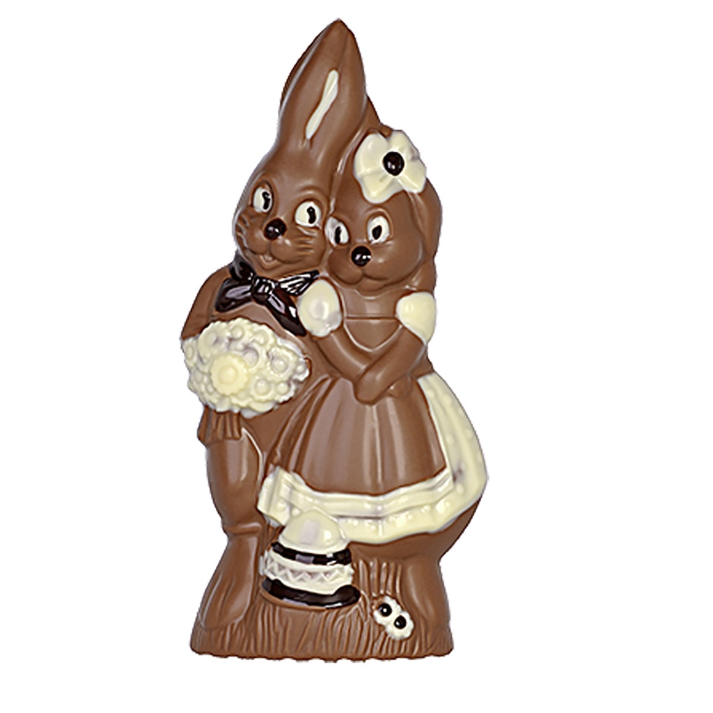 Chocoladevorm konijnenpaar 185 mm
