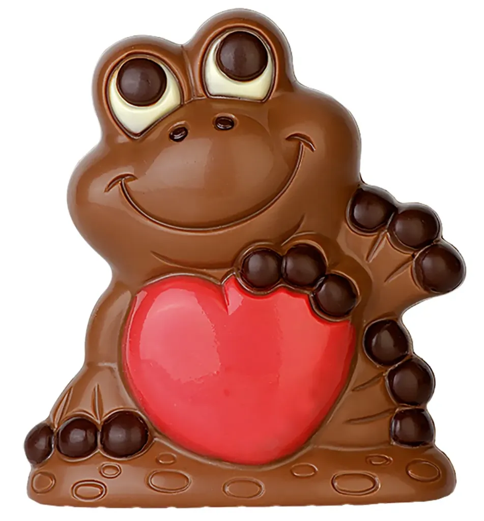 Chocolate mould frog + heart 127 mm