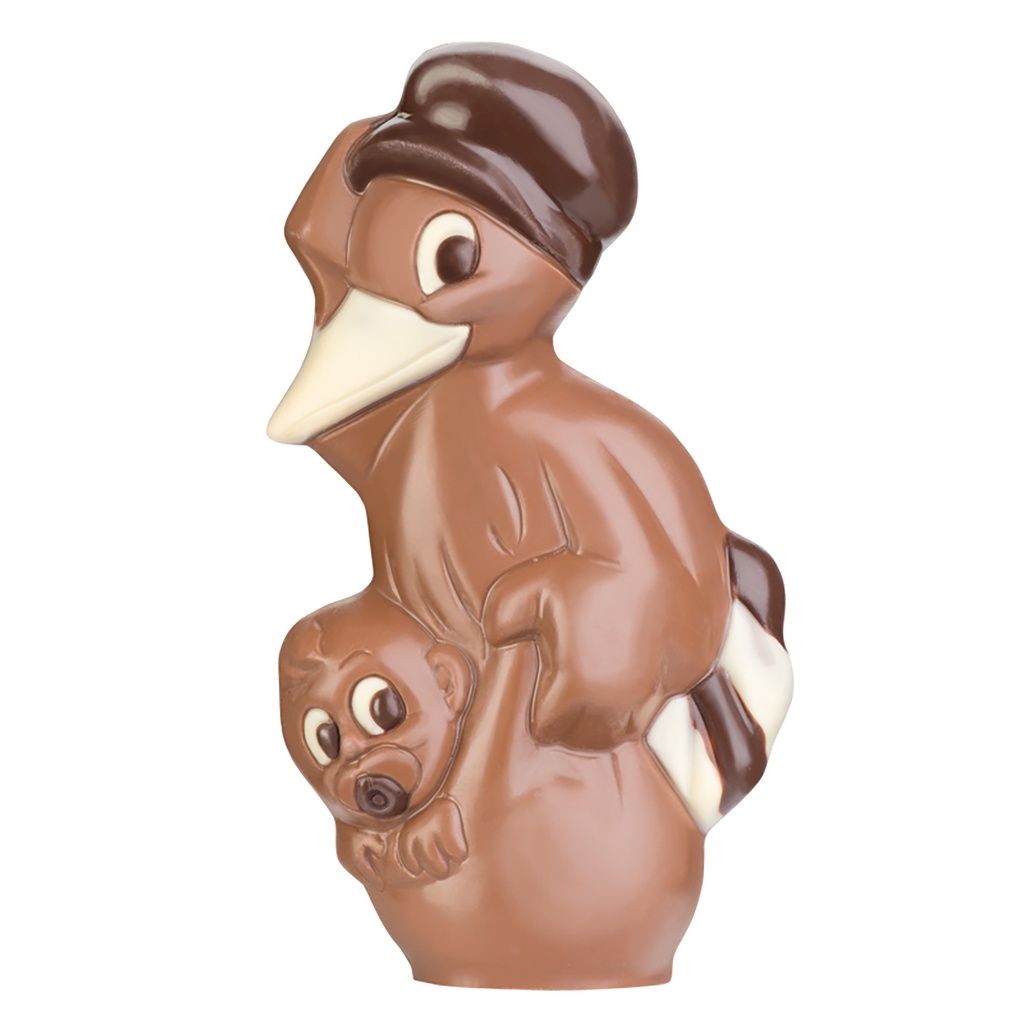 [HB8070] Schokoladenform Storch "Tom" + Baby 130 mm