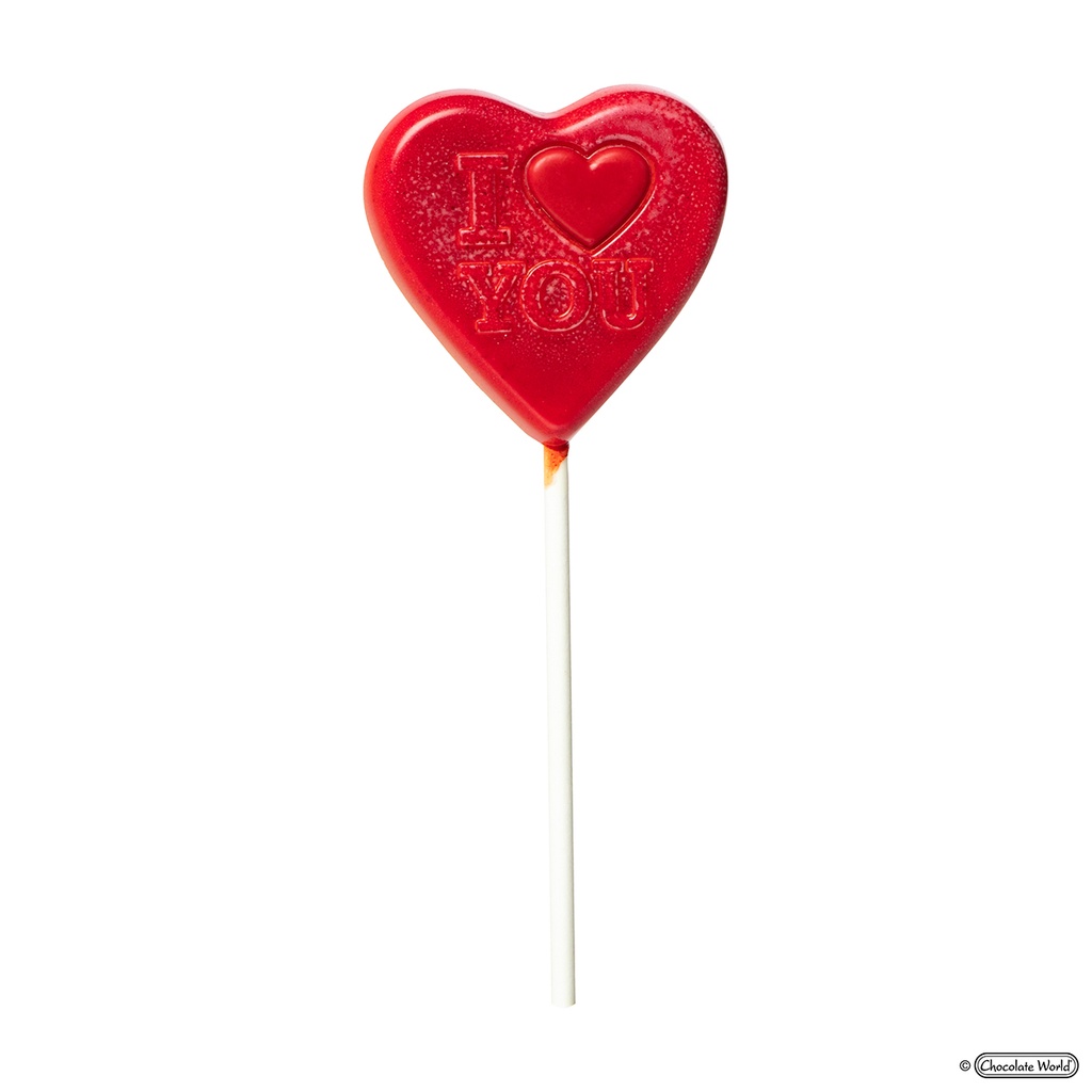 Schokoladenform lutscher "I love you" 55 mm