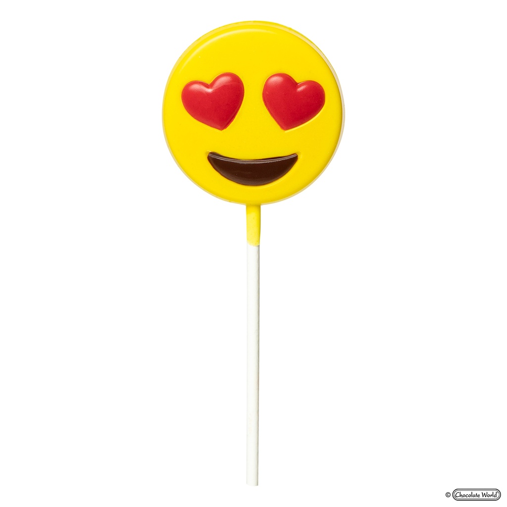 Chocoladevorm lolly Emoticon "Lovely" 55 mm