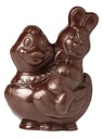 Molde de chocolate liebre cabalga sobre un pato 170 mm