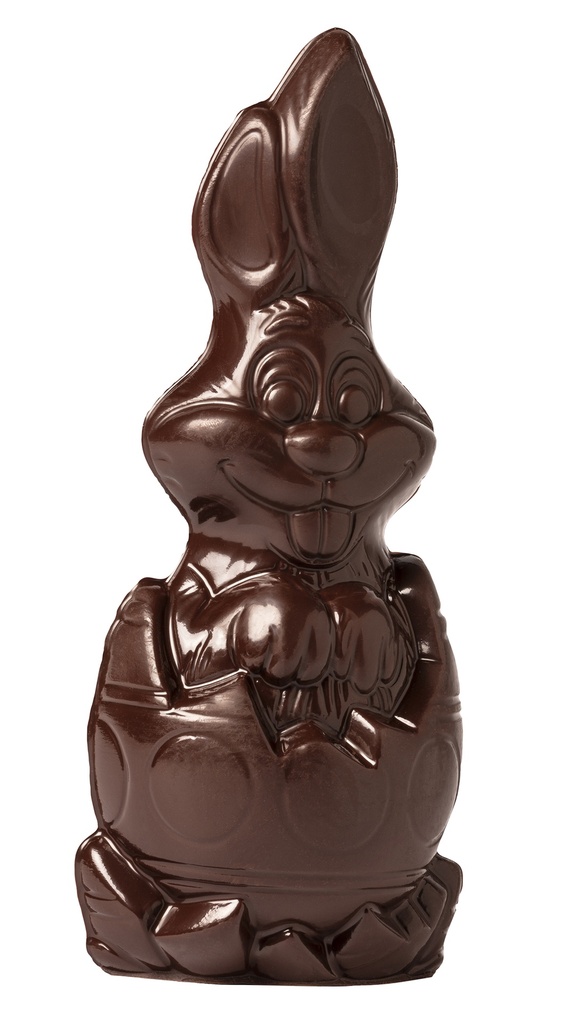 Chocolate mould rabbit in easter egg 195 mm