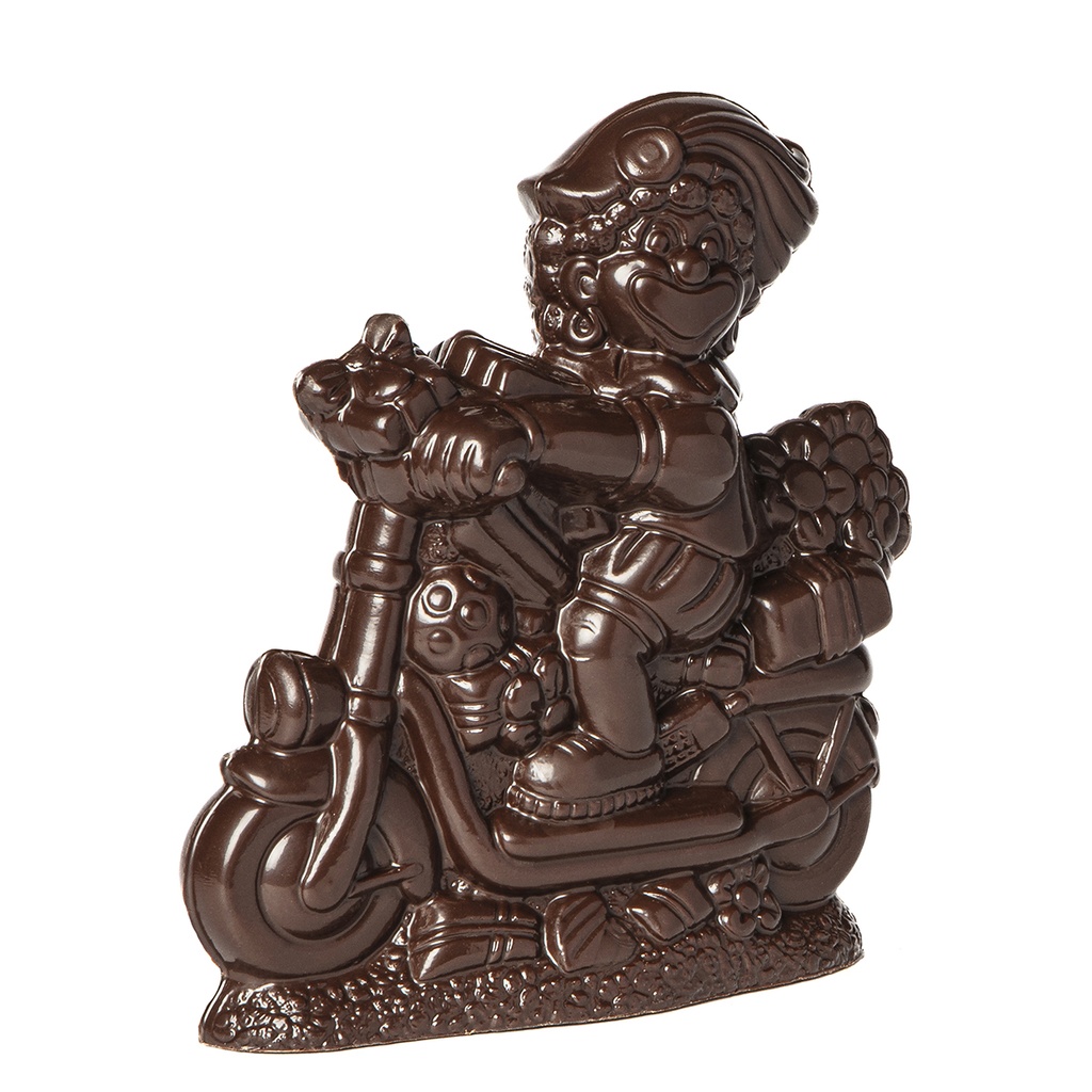 Molde de chocolate assistente de San Nicolàs en scooter 165 mm