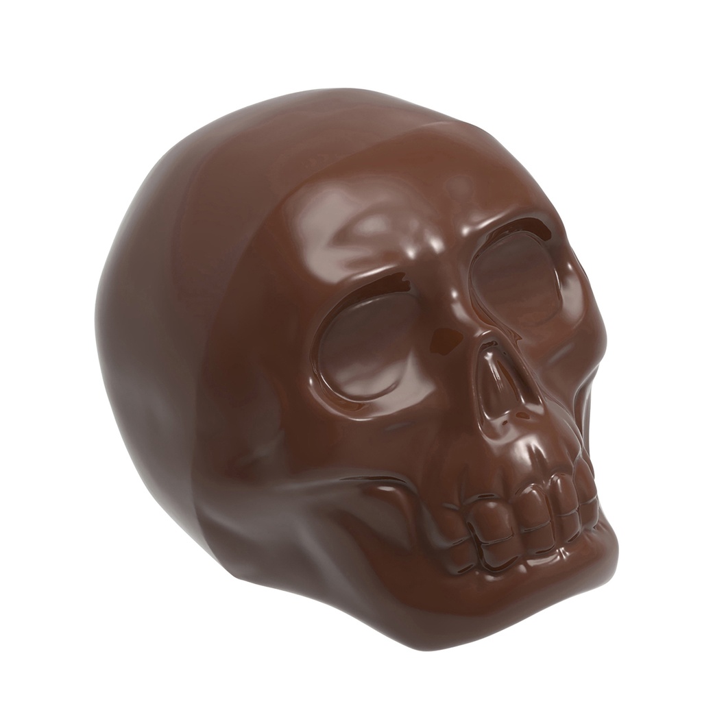 [HM024CW] Chocoladevorm magneten doodskop