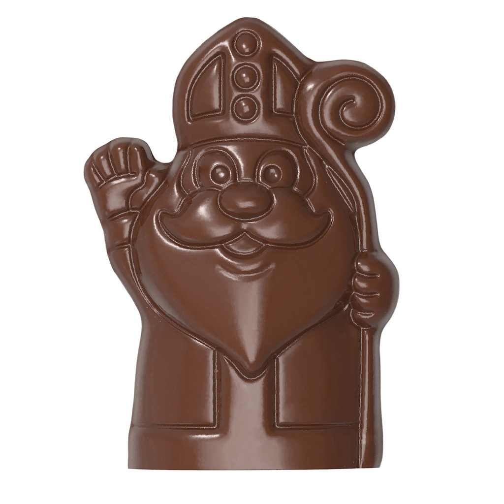 [HM025CW] Moule à chocolat magnétique Saint Nicholas agitant 150 mm