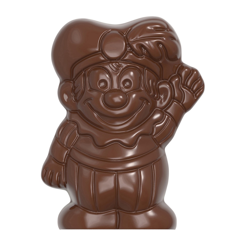 [HM026CW] Moule à chocolat magnétique père Fouettard agitant 130 mm