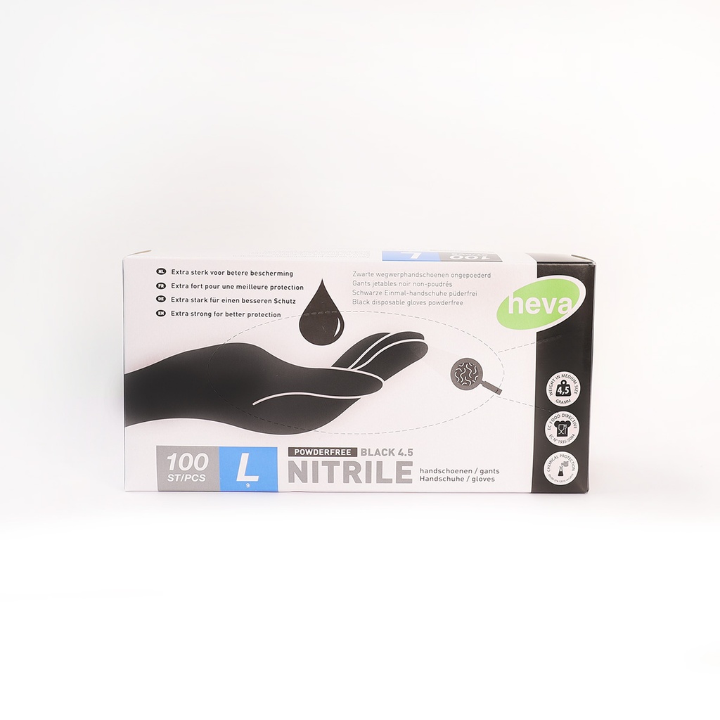 [M1540L] Gloves nitrile - black - large