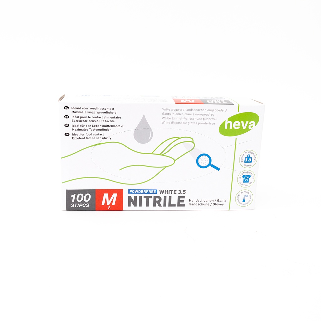 [M1541M] Gloves nitrile - white - medium