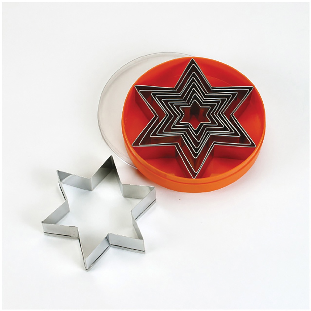 [S02006] Juego de cortapasta estrella - 9 pcs