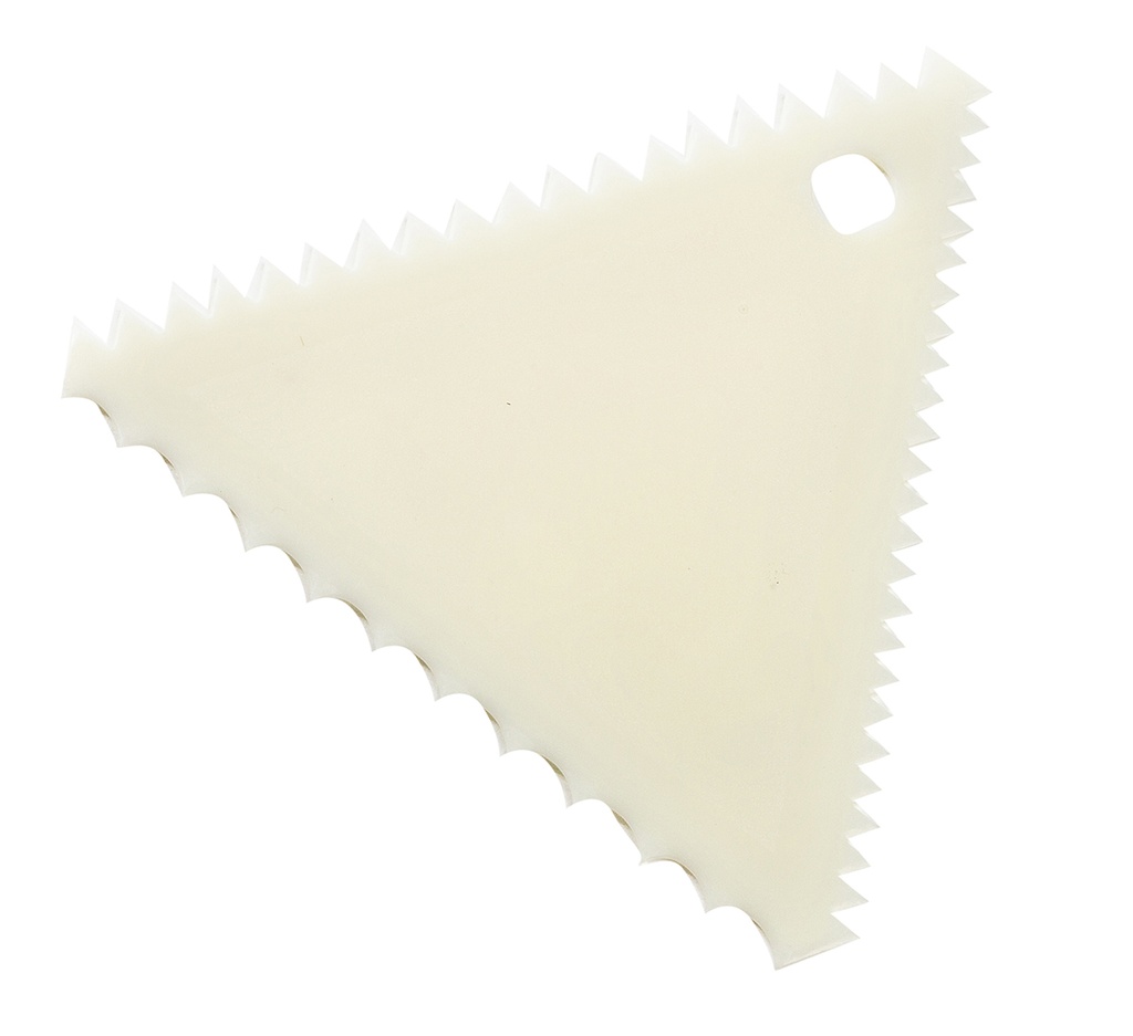 Dough scraper triangle comb