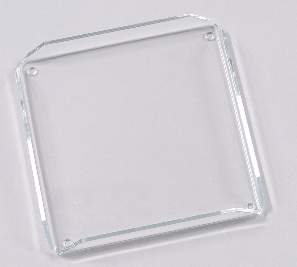 [SIL9045] Plexi schaaltje met opstaande rand 170 x 170 mm