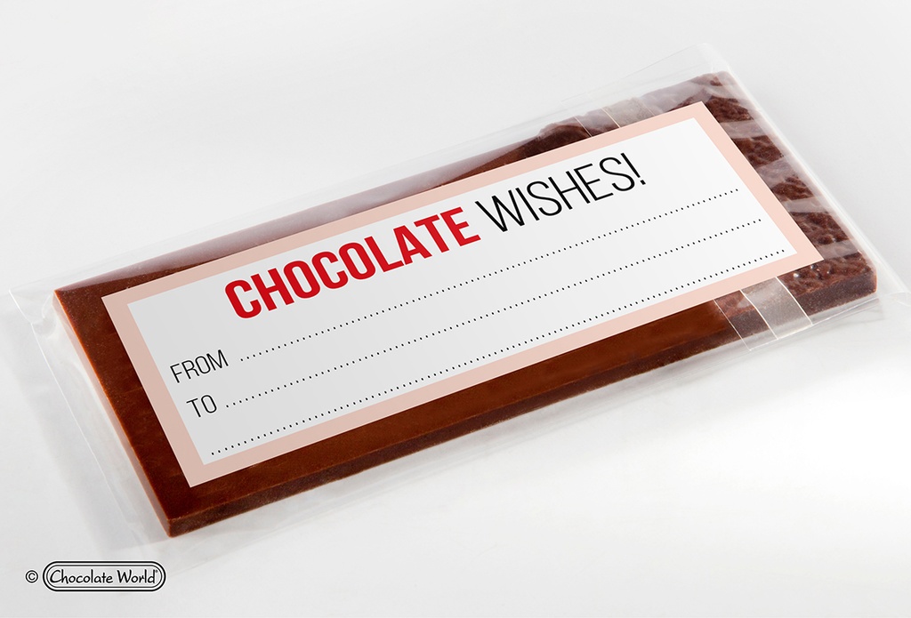[STICKCW0001] Sticker Chocolate wishes! 250 pcs