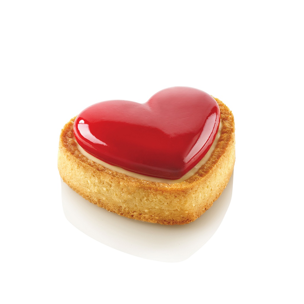 Silikomart Tarte Ring Amore 80 x 70 mm - 8 pcs