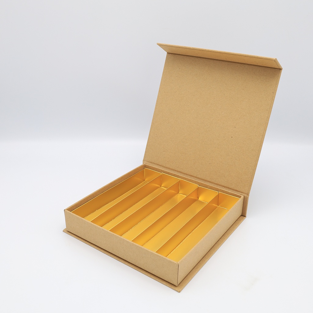 [V002-11-165-03] Scatola magnetica di lusso kraft a 5 file - 24 pezzi