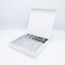 Luxuriöse Magnetbox weiß mit 6 Reihen - 24 Stück