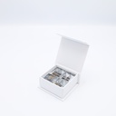 Scatola magnetica di lusso bianca per 4 praline - 24 pezzi