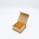 Luxury magnetic box kraft for 4 pralines - 24 pcs