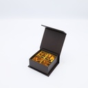 Luxe magneetdoos bruin voor 4 pralines - 24 pcs