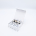 Caja magnética de lujo blanca con 3 filas - 24 piezas