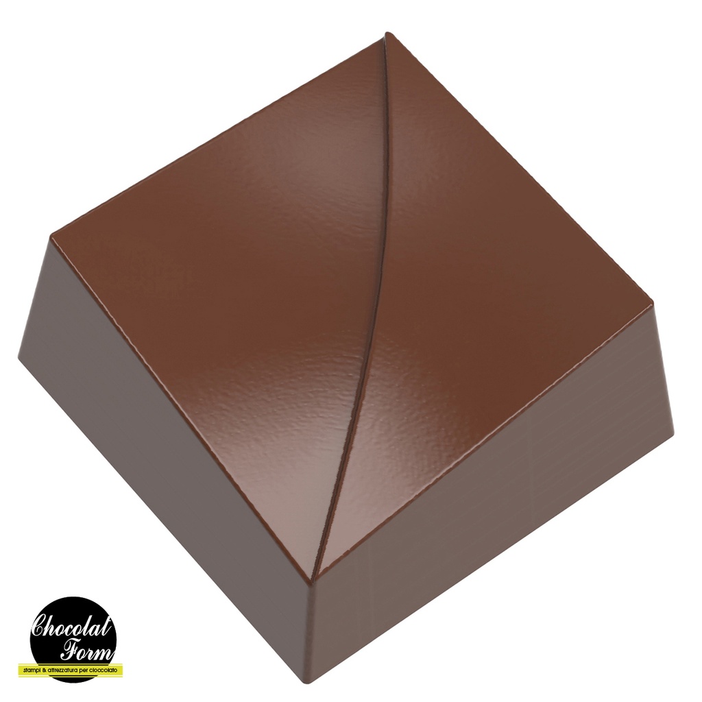 Chocoladevorm vierkant met lijn