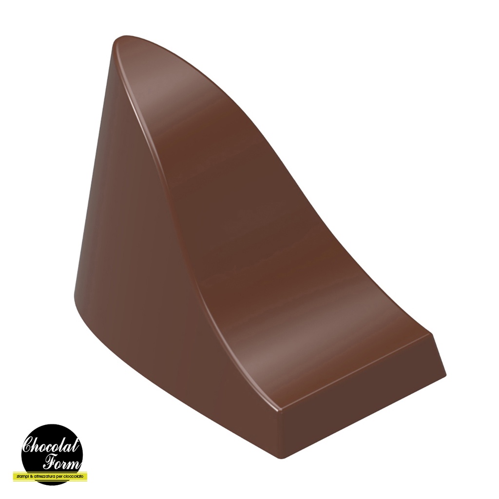Chocolate mould praline wave smooth