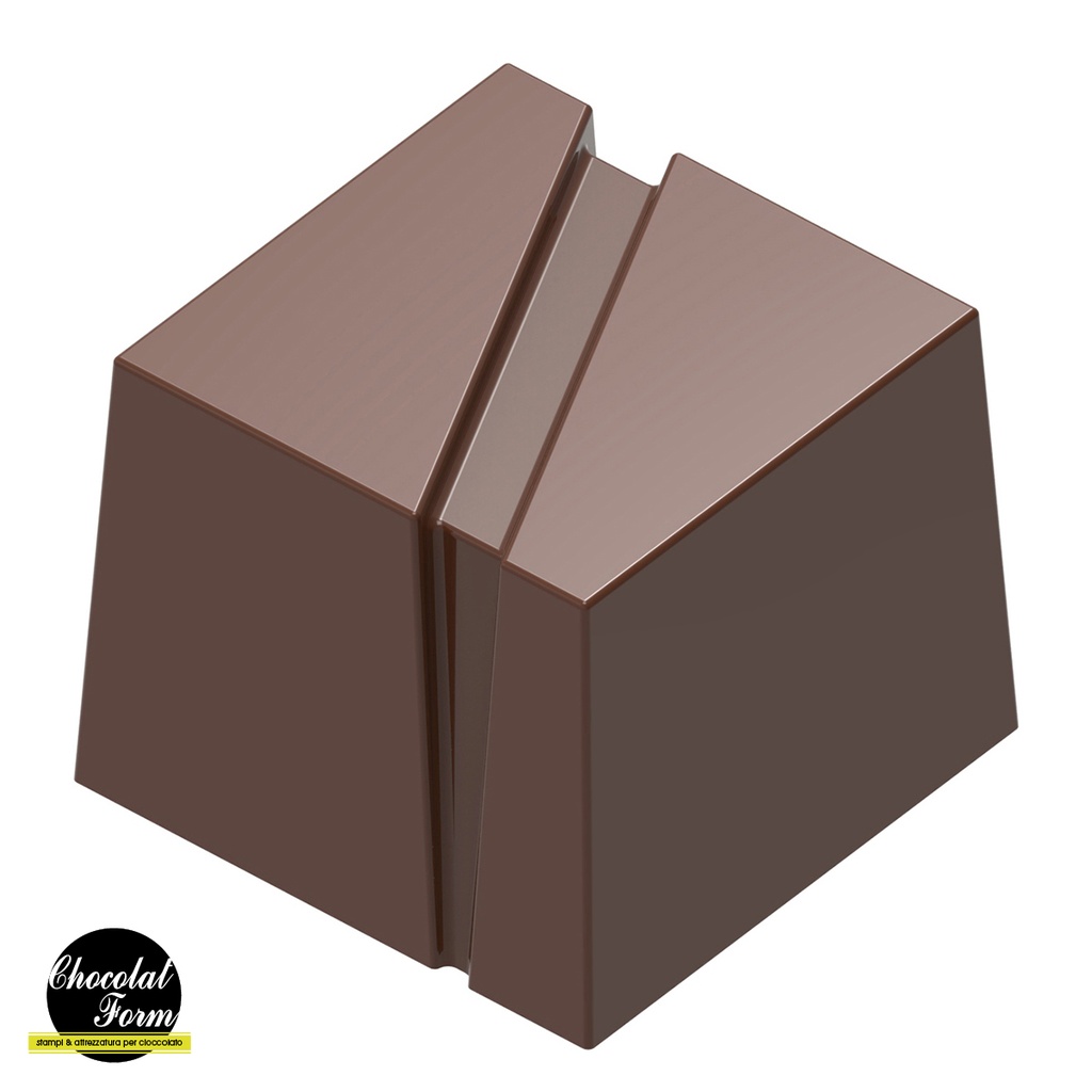 Chocoladevorm kubus met streep