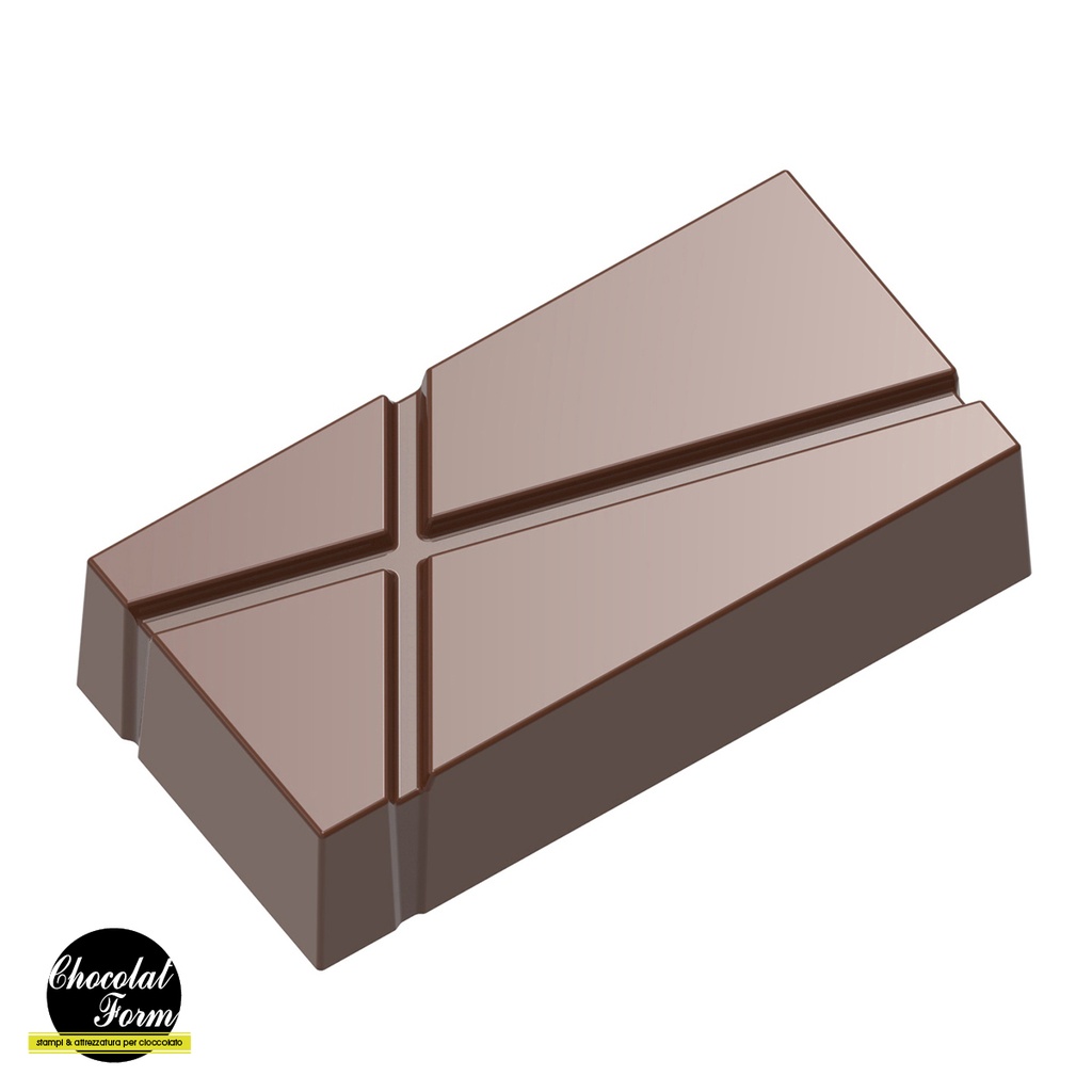 Molde de chocolate rectángulo con rayas