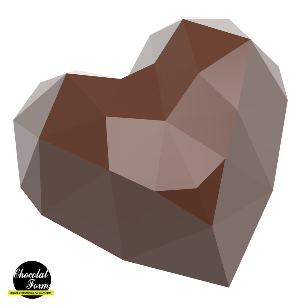Chocolate mould heart diamond