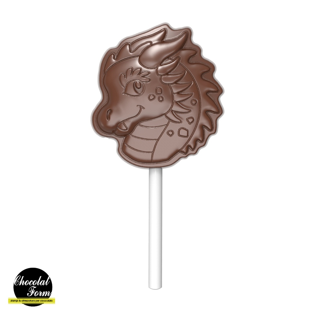 Chocolate mould lollipop dragon