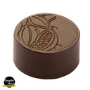 Molde de chocolate redondo grano de cacao