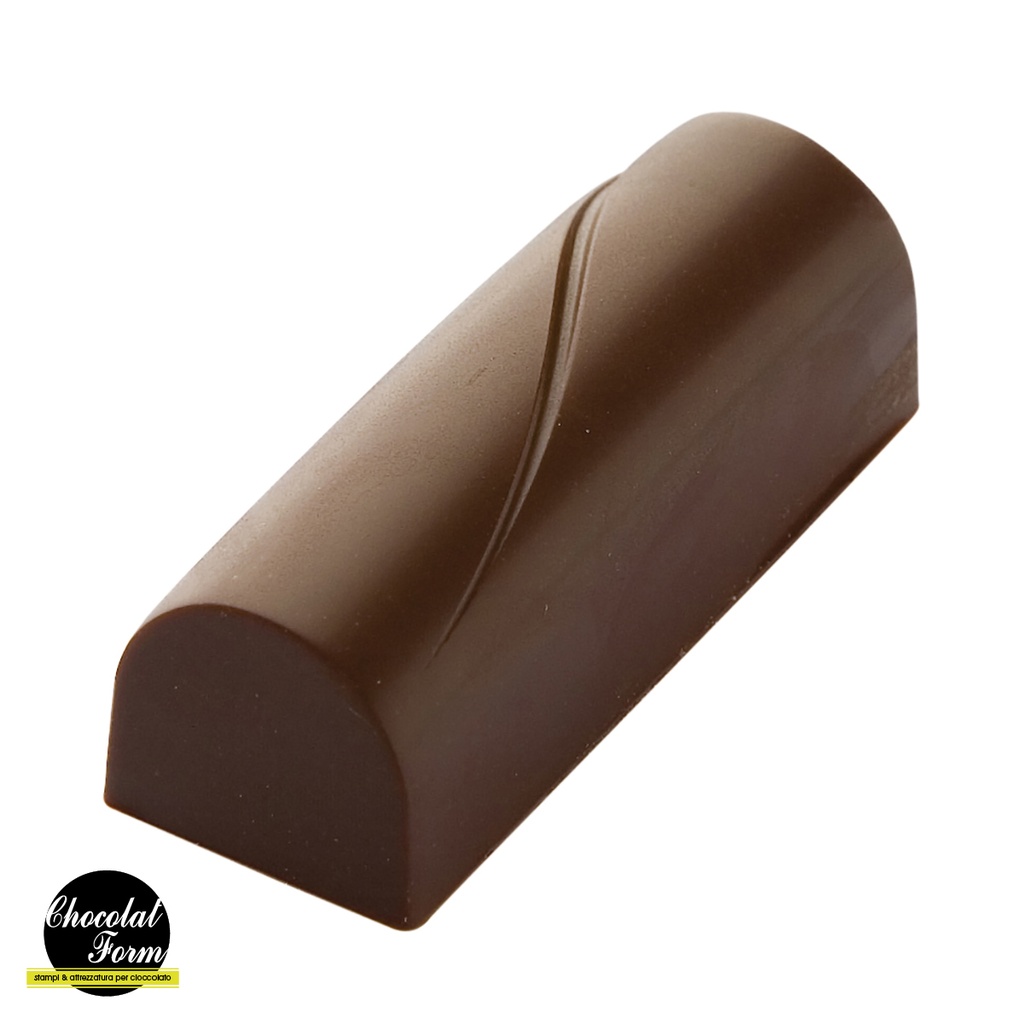 Chocolate mould praline rectangle waving line
