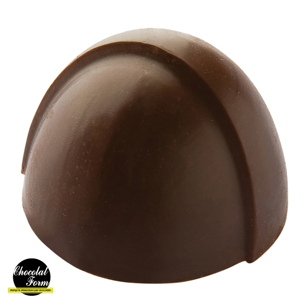 Chocoladevorm halve bol met rand