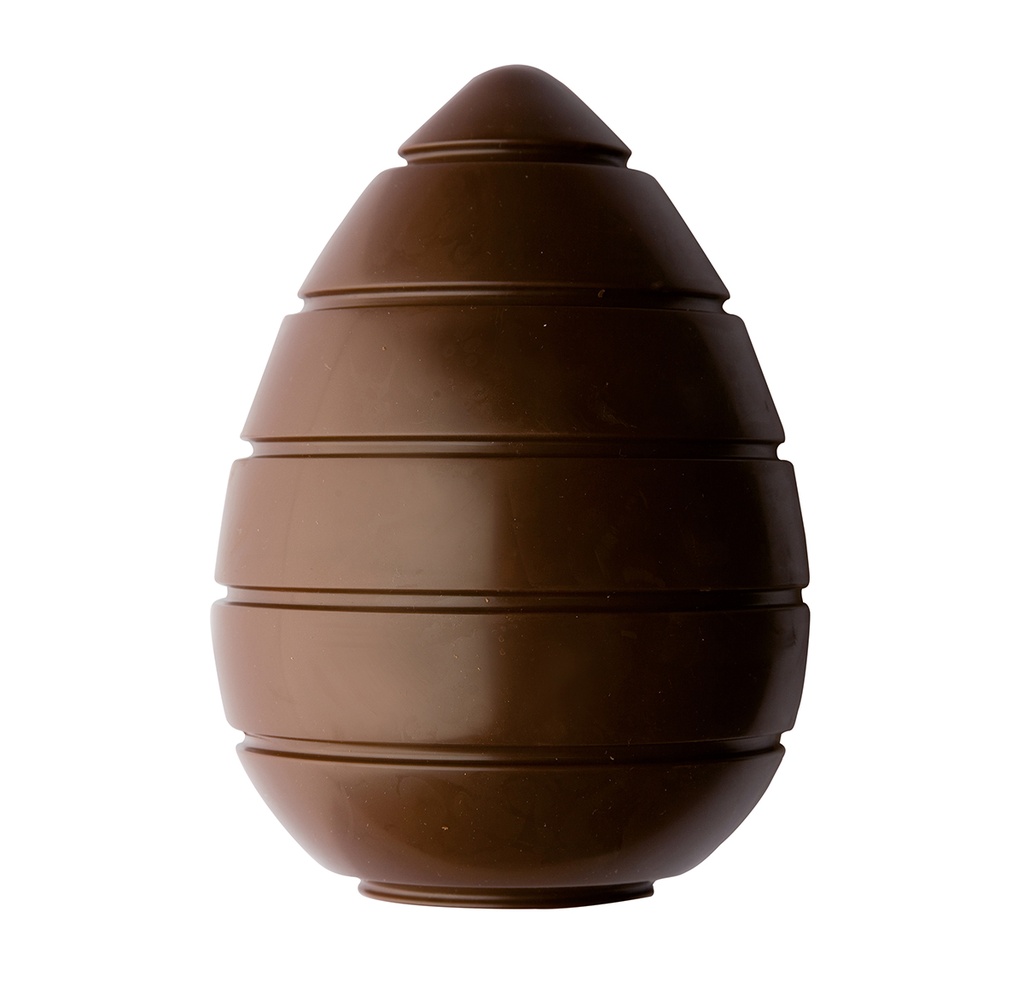 [CF0716] Chocoladevorm ei 135 x 95 mm gestreept