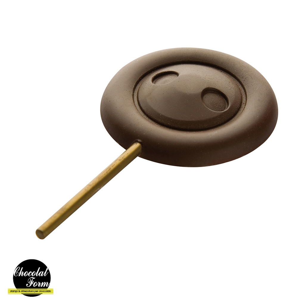 Chocolate mould lollipop button