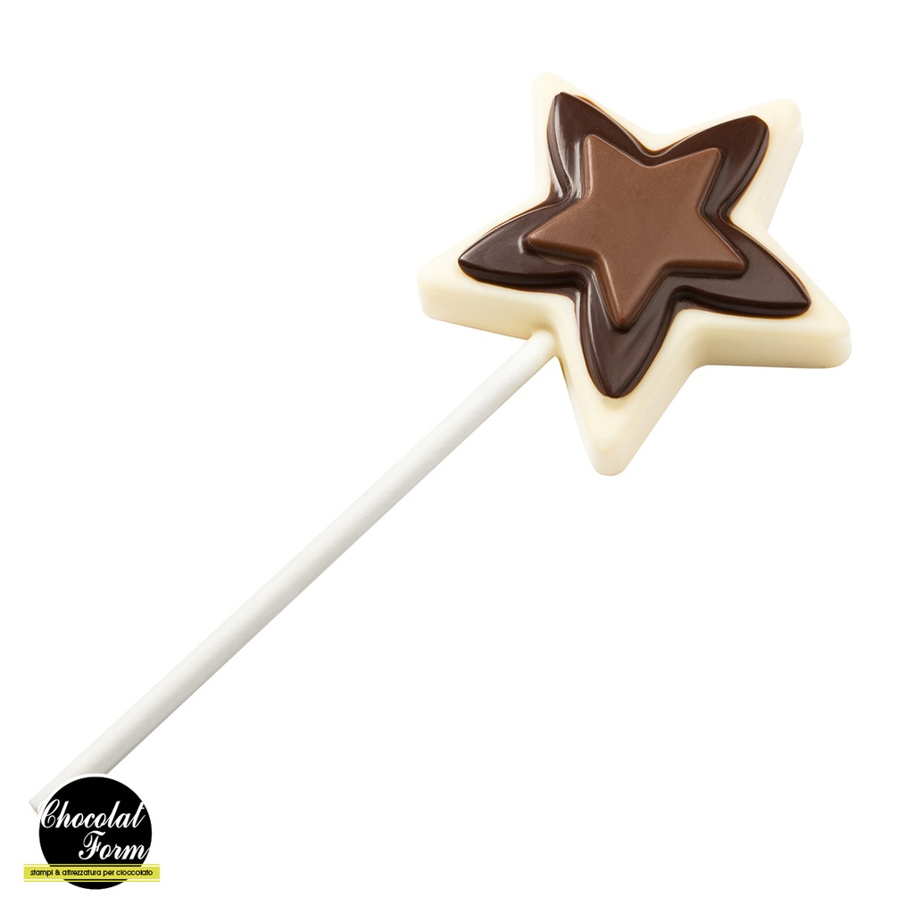 Moule à chocolat sucette étoile